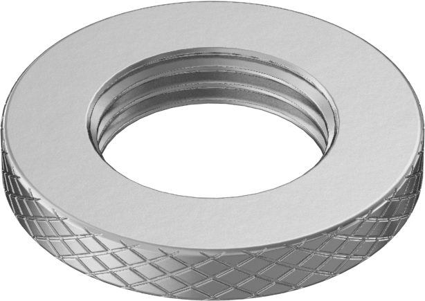 Yuvarlak Tırtıllı Başlı Tutamak Panel Somunu, Çinko Kaplı Çelik, 3/8"-32 UNEF Diş Boyutu