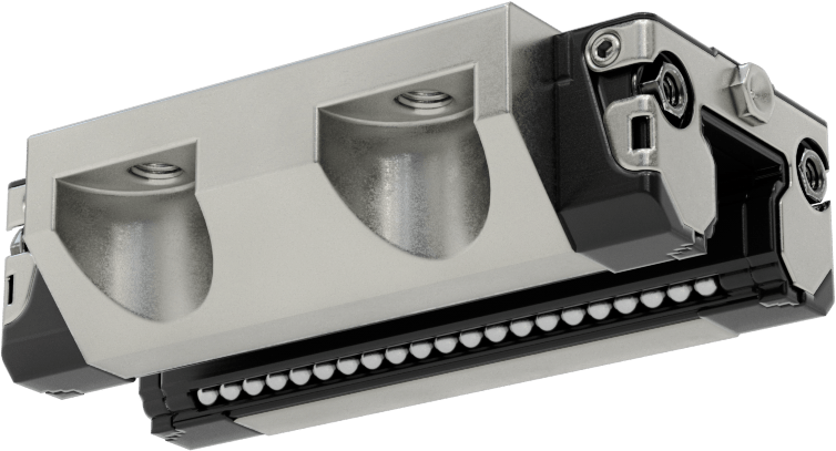 Bakım Gerektirmeyen Bilyalı Rulmanlı Taşıyıcı, Flanşlı, 15 mm Genişlikli Ray için, 73 mm Uzunlukta Taşıyıcı