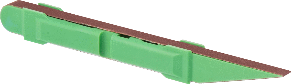 Kayışlı Zımpara Çubuğu, Ekstra Pürüzsüz Yüzey, 320 Kum, Yeşil, 1/4“ Genişlik x 6-1/4” Uzunluk