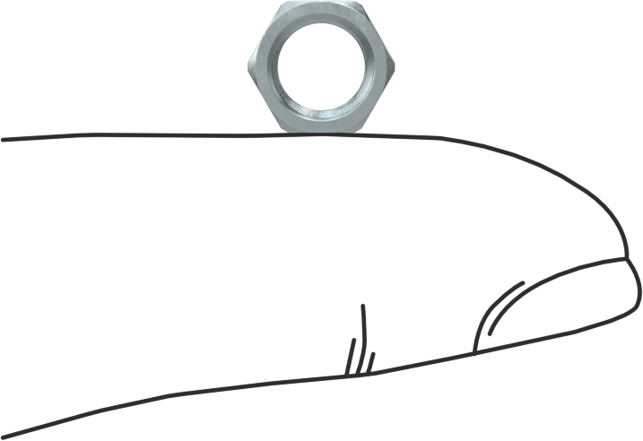 Altıgen Panel Somunu, Çinko Kaplı Çelik, 1/4"-32 UNEF, 5/16" Genişlik