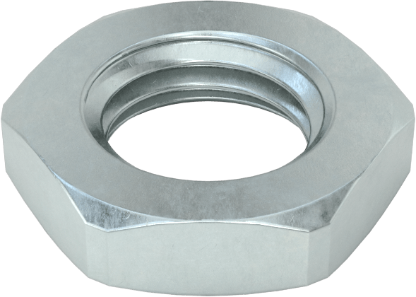 Altıgen Panel Somunu, Çinko Kaplı Çelik, 1/4"-32 UNEF, 3/8" Genişlik