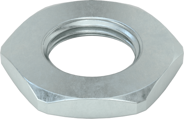 Altıgen Panel Somunu, Çinko Kaplı Çelik, 3/8"-32 UNEF, 5/8" Genişlik