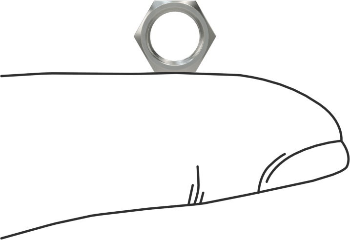 Altıgen Panel Somunu, Nikel Kaplı Pirinç, 1/4"-40 UNS