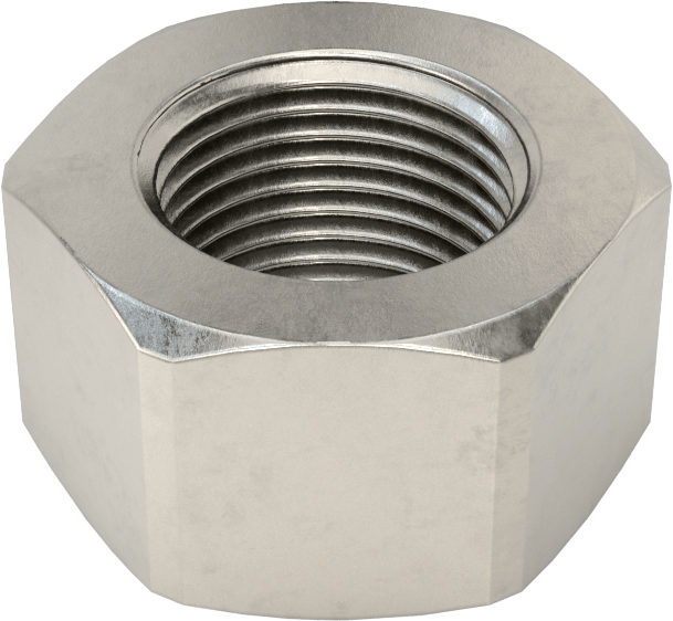 Altıgen Panel Somunu, 18-8 Paslanmaz Çelik, 3/8"-32 UNEF, 21/64" Yükseklik