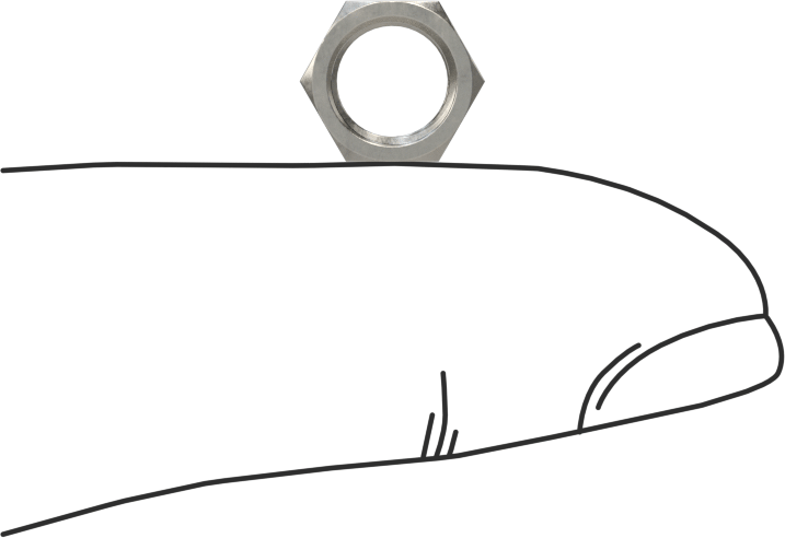 Altıgen Panel Somunu, 18-8 Paslanmaz Çelik, 1/4"-40 UNS, 1/16" Yükseklik