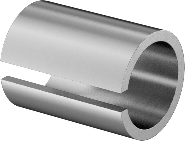 Plastik için Çinko Kaplı Çelik Dişsiz Ek Parçalar, 1/4" Vida Boyutu için, 1/2" Uzunluk