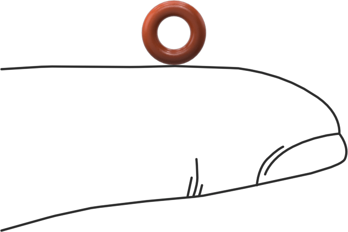 Yüksek Sıcaklık Silikon O-Ring, 1/16 Kesirli Genişlik, Dash Numarası 007