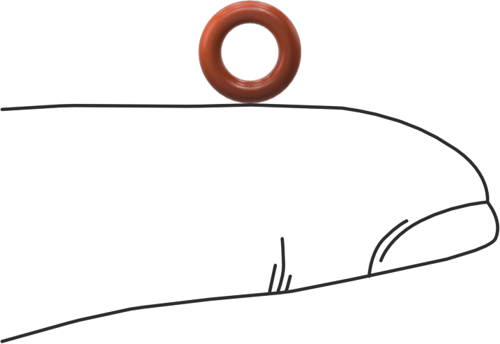 Yüksek Sıcaklık Silikon O-Ring, 1/16 Kesirli Genişlik, Dash Numarası 008