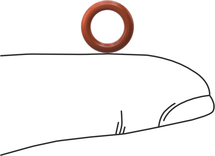 Yüksek Sıcaklık Silikon O-Ring, 1/16 Kesirli Genişlik, Dash Numarası 010