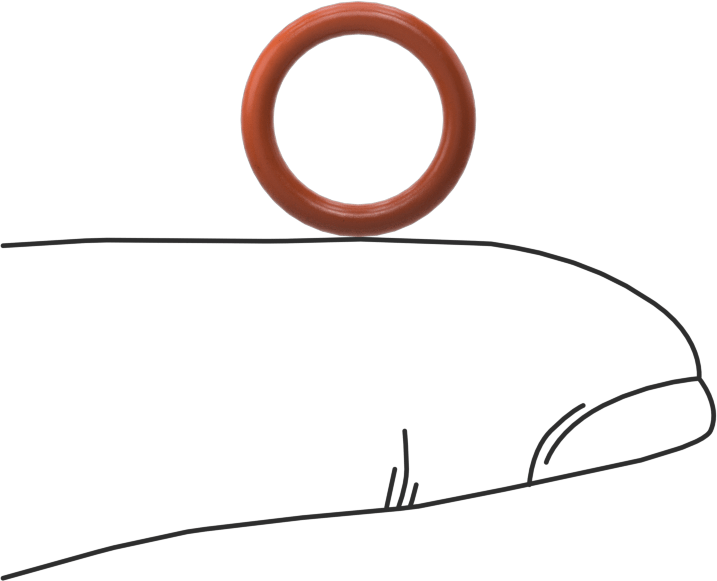 Yüksek Sıcaklık Silikon O-Ring, 1/16 Kesirli Genişlik, Dash Numarası 012