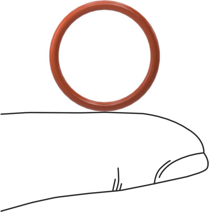 Yüksek Sıcaklık Silikon O-Ring, 1/16 Kesirli Genişlik, Dash Numarası 017