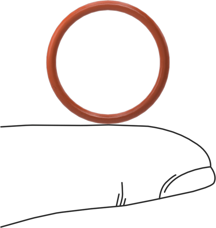 Yüksek Sıcaklık Silikon O-Ring, 1/16 Kesirli Genişlik, Dash Numarası 018