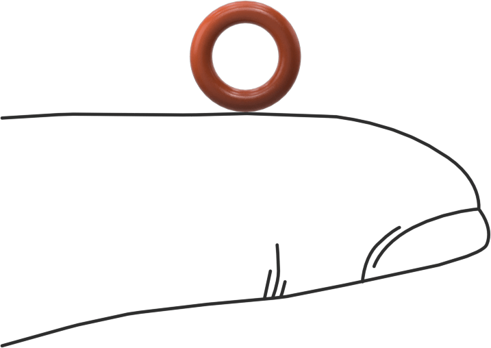 Yüksek Sıcaklık Silikon O-Ring, 1/16 Kesirli Genişlik, Dash Numarası 009