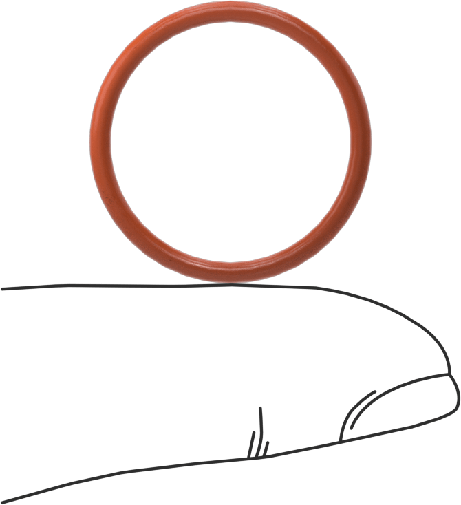 Yüksek Sıcaklık Silikon O-Ring, 1/16 Kesirli Genişlik, Dash Numarası 019