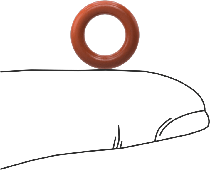 Yüksek Sıcaklık Silikon O-Ring, 3/32 Kesirli Genişlik, Dash Numarası 109