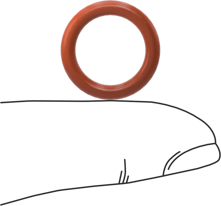 Yüksek Sıcaklık Silikon O-Ring, 3/32 Kesirli Genişlik, Dash No. 112