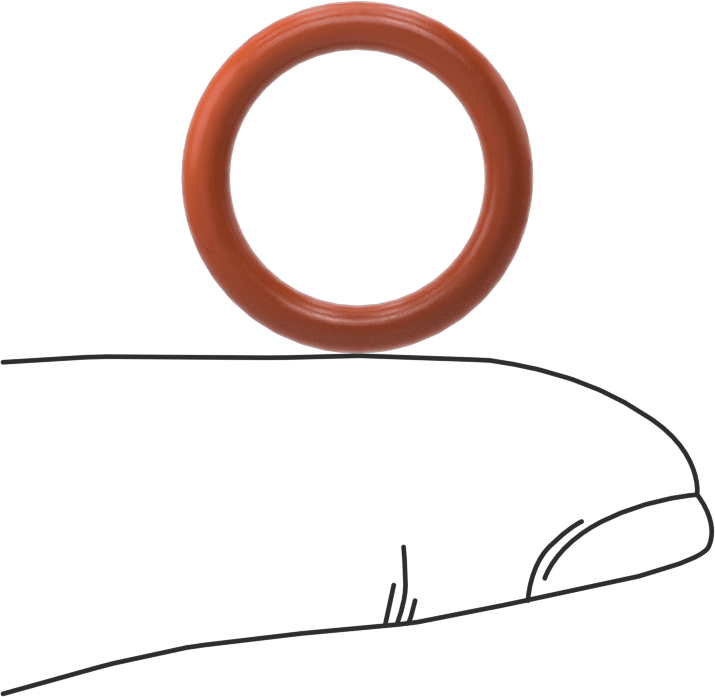 Yüksek Sıcaklık Silikon O-Ring, 3/32 Kesirli Genişlik, Dash Numarası 113