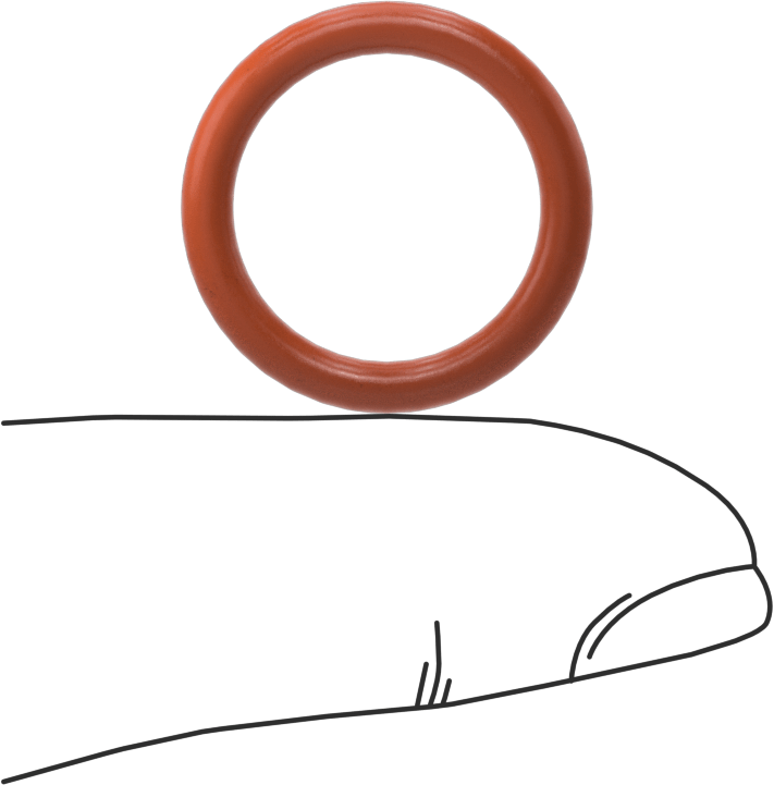 Yüksek Sıcaklık Silikon O-Ring, 3/32 Kesirli Genişlik, Dash Numarası 114