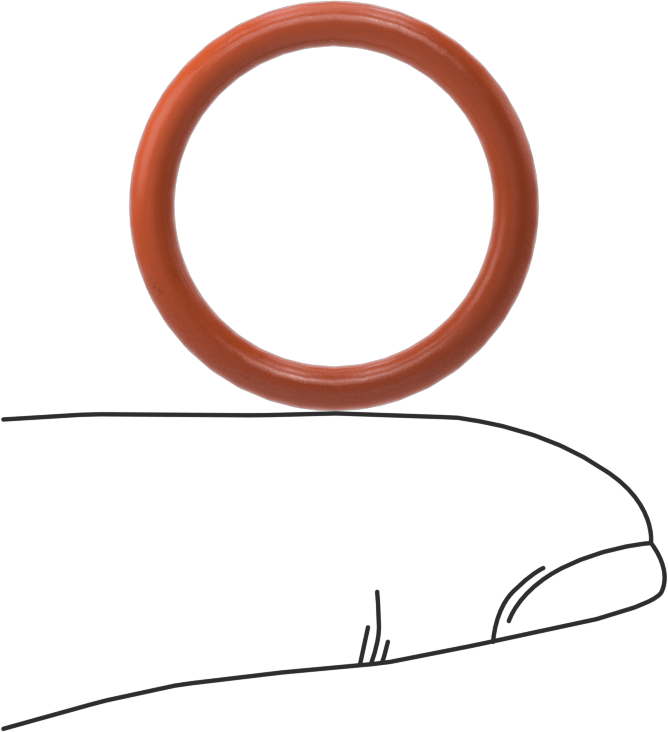 Yüksek Sıcaklık Silikon O-Ring, 3/32 Kesirli Genişlik, Dash Numarası 116