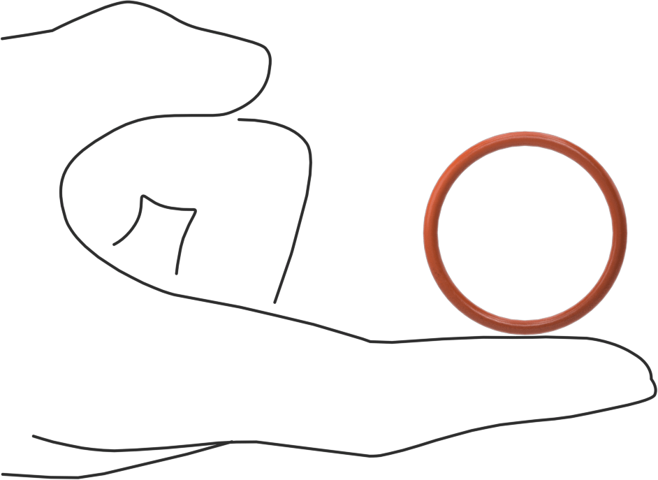 Yüksek Sıcaklık Silikon O-Ring, 3/32 Kesirli Genişlik, Dash Numarası 124