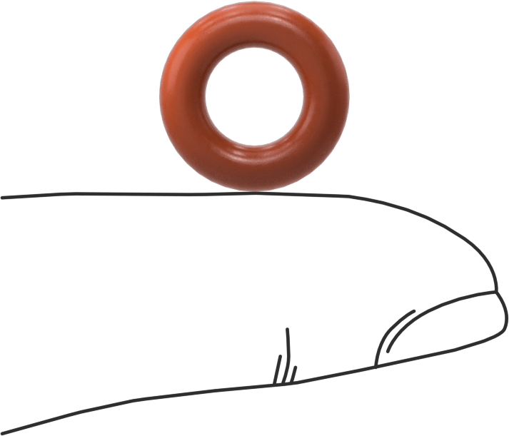 Yüksek Sıcaklık Silikon O-Ring, 1/8 Kesirli Genişlik, 203 Çizgi Numarası