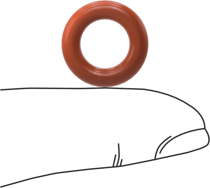 Yüksek Sıcaklık Silikon O-Ring, 1/8 Kesirli Genişlik, 204 Seri Numarası