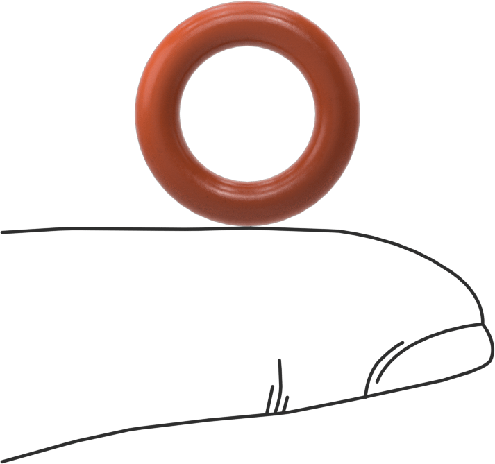 Yüksek Sıcaklık Silikon O-Ring, 1/8 Kesirli Genişlik, 205 Seri Numarası