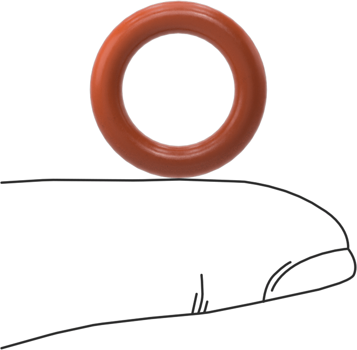 Yüksek Sıcaklık Silikon O-Ring, 1/8 Kesirli Genişlik, Dash No. 206