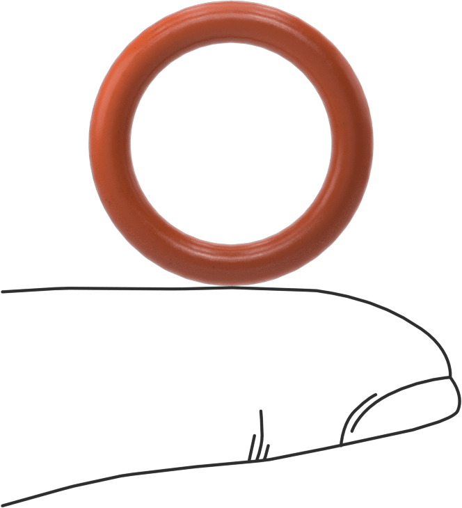 Yüksek Sıcaklık Silikon O-Ring, 1/8 Kesirli Genişlik, Dash No. 209