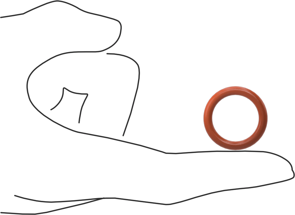 Yüksek Sıcaklık Silikon O-Ring, 1/8 Kesirli Genişlik, Dash No. 210