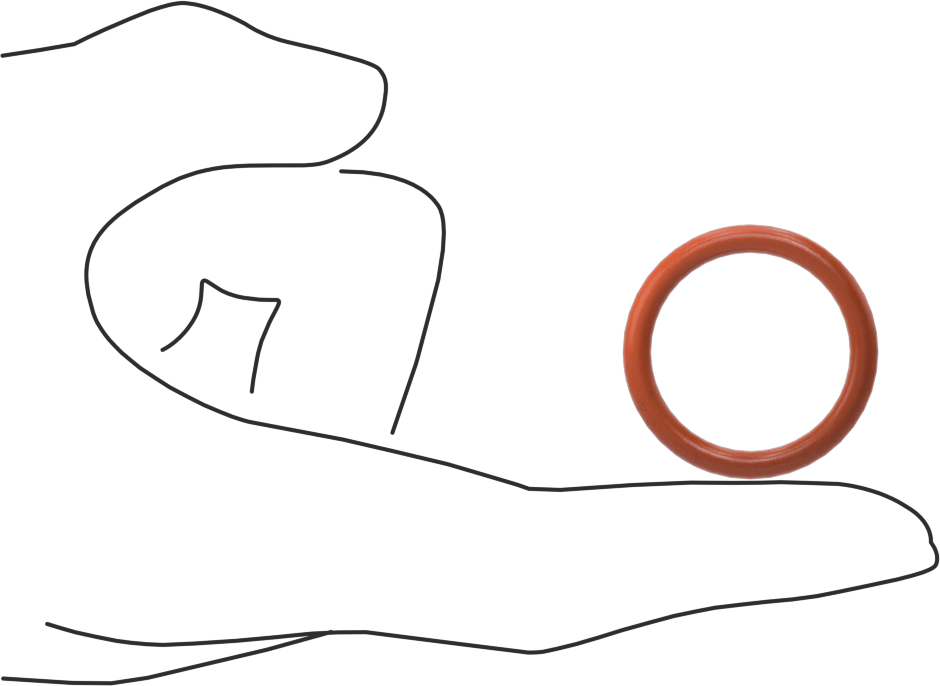 Yüksek Sıcaklık Silikon O-Ring, 1/8 Kesirli Genişlik, Dash Numarası 214