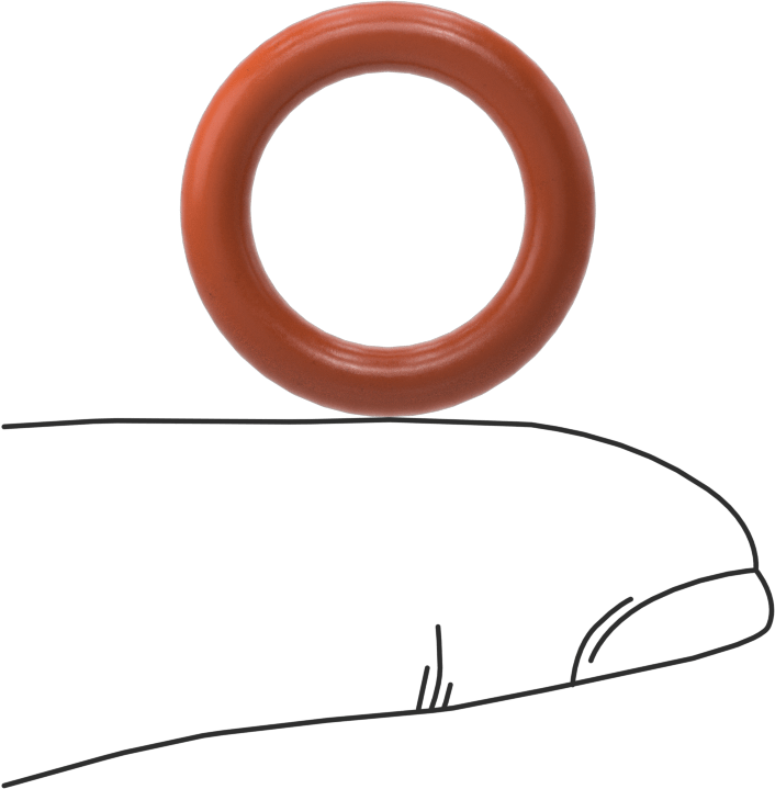 Yüksek Sıcaklık Silikon O-Ring, 1/8 Kesirli Genişlik, Dash No. 207