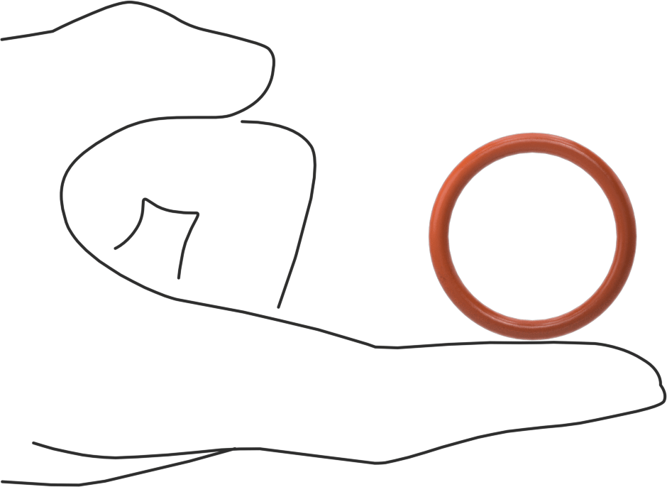 Yüksek Sıcaklık Silikon O-Ring, 1/8 Kesirli Genişlik, Dash Numarası 217