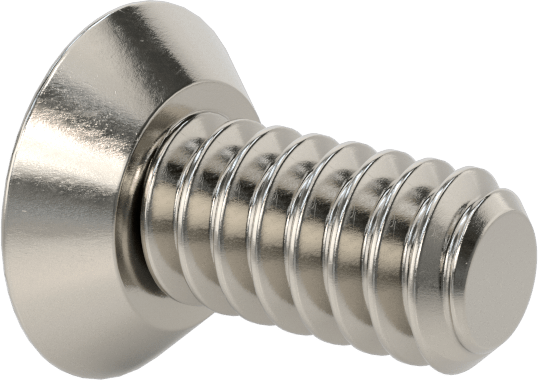 Kurcalamaya Dayanıklı Torx Düz Başlı Vidalar, 18-8 Paslanmaz Çelik, 6-32 Diş Boyutu, 5/16" Uzunluk