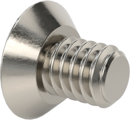Kurcalamaya Dayanıklı Torx Düz Başlı Vidalar, 18-8 Paslanmaz Çelik, 8-32 Diş Boyutu, 1/4" Uzunluk