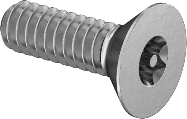 Kurcalamaya Dayanıklı Torx Düz Başlı Vidalar, 18-8 Paslanmaz Çelik, 10-24 Diş Boyutu, 5/8" Uzunluk