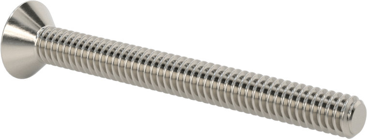 Kurcalamaya Dayanıklı Torx Düz Başlı Vidalar, 18-8 Paslanmaz Çelik, 1/4"-20 Diş Boyutu, 2-1/2" Uzunluk
