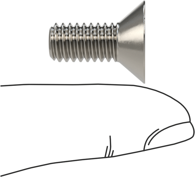 Kurcalamaya Dayanıklı Torx Düz Başlı Vidalar, 18-8 Paslanmaz Çelik, 5/16"-18 Diş Boyutu, 3/4" Uzunluk