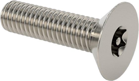 Kurcalamaya Dayanıklı Torx Düz Başlı Vidalar, 18-8 Paslanmaz Çelik, M3 x 0,5 mm Diş Boyutu, 12 mm Uzunluk