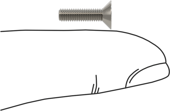 Kurcalamaya Dayanıklı Torx Düz Başlı Vidalar, 18-8 Paslanmaz Çelik, M3 x 0,5 mm Diş Boyutu, 12 mm Uzunluk