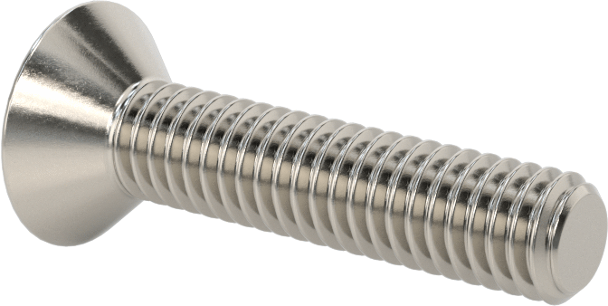 Kurcalamaya Dayanıklı Torx Düz Başlı Vidalar, 18-8 Paslanmaz Çelik, 5/16"-18 Diş Boyutu, 1-1/2" Uzunluk