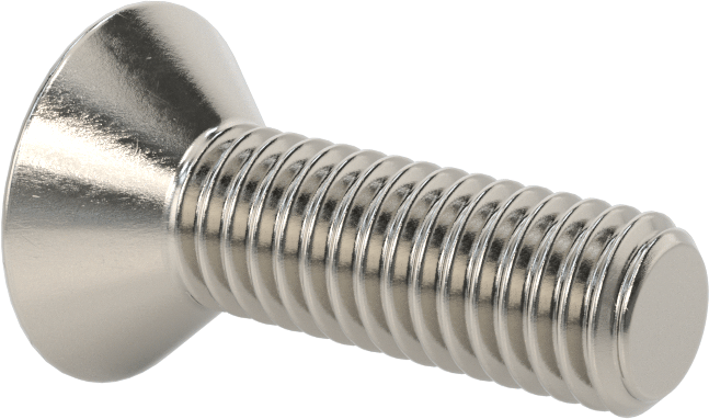 Kurcalamaya Dayanıklı Torx Düz Başlı Vidalar, 18-8 Paslanmaz Çelik, 3/8"-16 Diş Boyutu, 1-1/4" Uzunluk