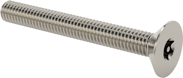 Kurcalamaya Dayanıklı Torx Düz Başlı Vidalar, 18-8 Paslanmaz Çelik, M3,5 x 0,6 mm Diş Boyutu, 30 mm Uzunluk
