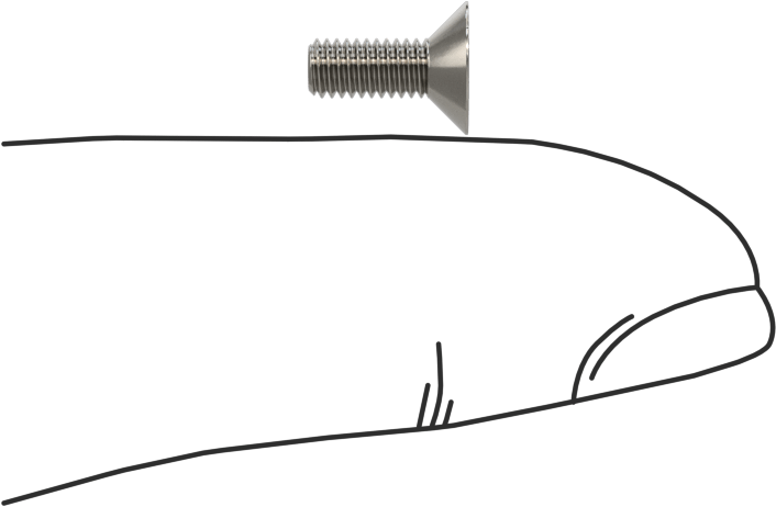 Kurcalamaya Dayanıklı Torx Düz Başlı Vidalar, 18-8 Paslanmaz Çelik, M3 x 0,5 mm Diş Boyutu, 8 mm Uzunluk