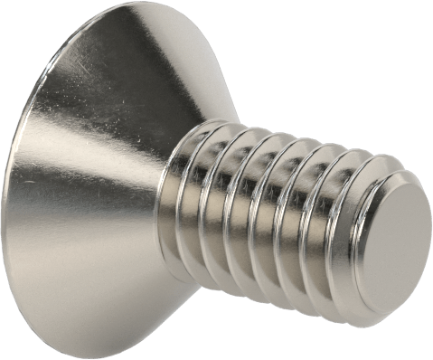 Kurcalamaya Dayanıklı Torx Düz Başlı Vidalar, 18-8 Paslanmaz Çelik, M4 x 0,7 mm Diş Boyutu, 8 mm Uzunluk
