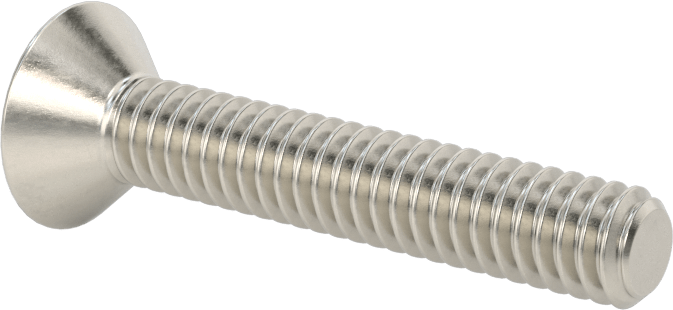 Kurcalamaya Dayanıklı Torx Düz Başlı Vidalar, 18-8 Paslanmaz Çelik, 1/4"-20 Diş Boyutu, 1-1/2" Uzunluk