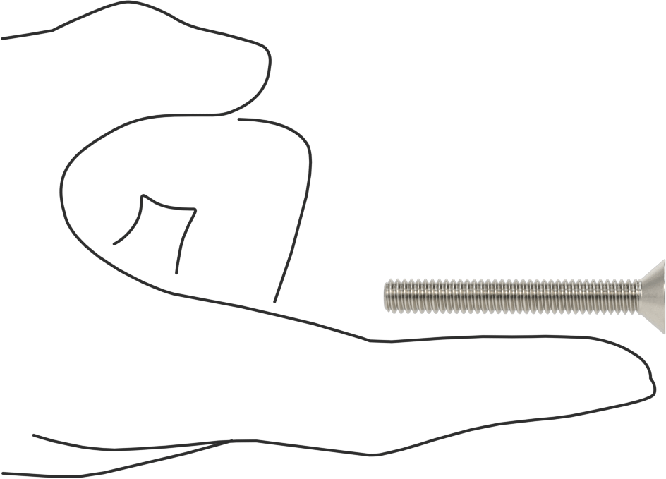 Kurcalamaya Dayanıklı Torx Düz Başlı Vidalar, 18-8 Paslanmaz Çelik, 1/4"-20 Diş Boyutu, 2" Uzunluk