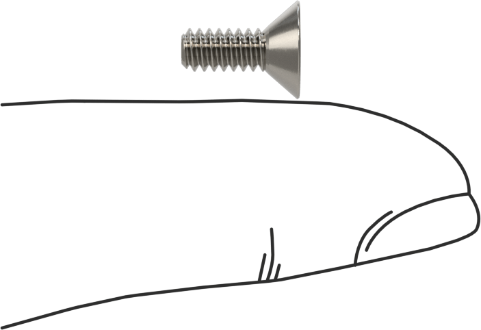 Kurcalamaya Dayanıklı Torx Düz Başlı Vidalar, Torx Plus, 18-8 Paslanmaz Çelik, 6-32 Diş Boyutu, 3/8" Uzunluk
