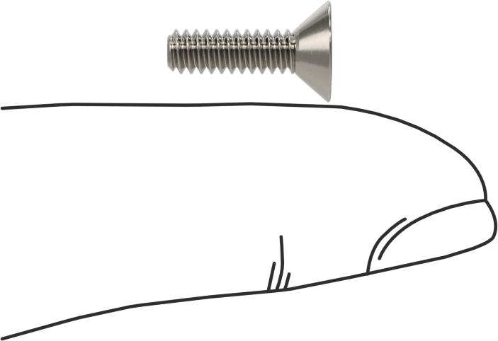 Kurcalamaya Dayanıklı Torx Düz Başlı Vidalar, Torx Plus, 18-8 Paslanmaz Çelik, 6-32 Diş Boyutu, 1/2" Uzunluk