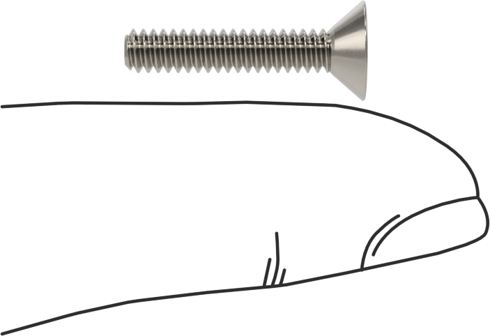 Kurcalamaya Dayanıklı Torx Düz Başlı Vidalar, Torx Plus, 18-8 Paslanmaz Çelik, 6-32 Diş Boyutu, 3/4" Uzunluk